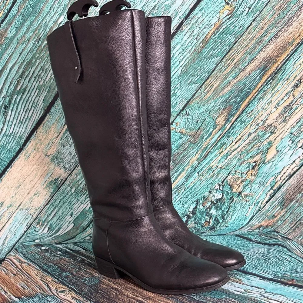 Crown Vintage Black Over the Knee Boots